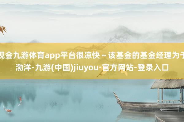 现金九游体育app平台很凉快~该基金的基金经理为于渤洋-九游(中国)jiuyou·官方网站-登录入口